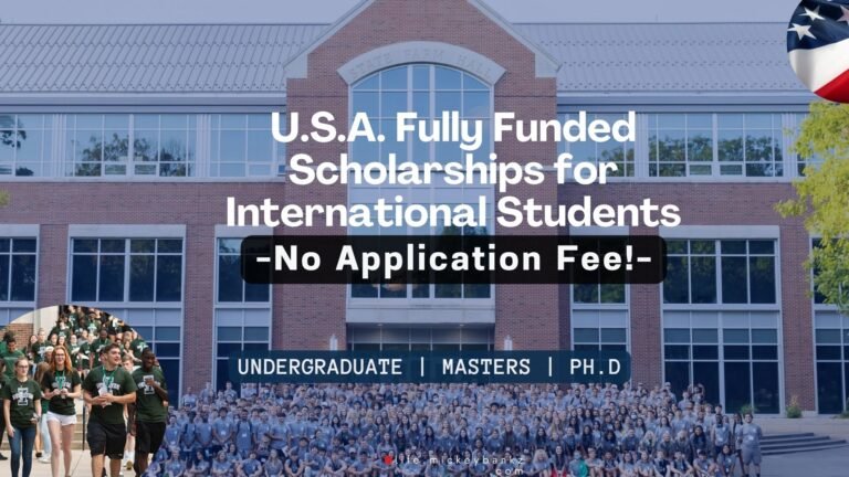Study in USA for Free: Fully Funded Scholarships for International Students 2025 (No Application Fee!)